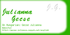 julianna gecse business card